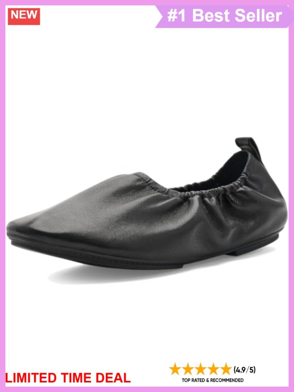 Leather Ballet Flats Slip-On Comfort Shoes for Casual Daily Wear